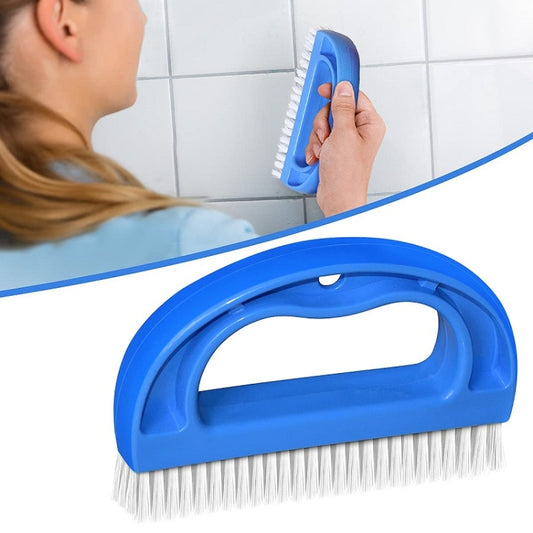 Car Interior D-shaped Seat Seam Cleaning Brush, Blue