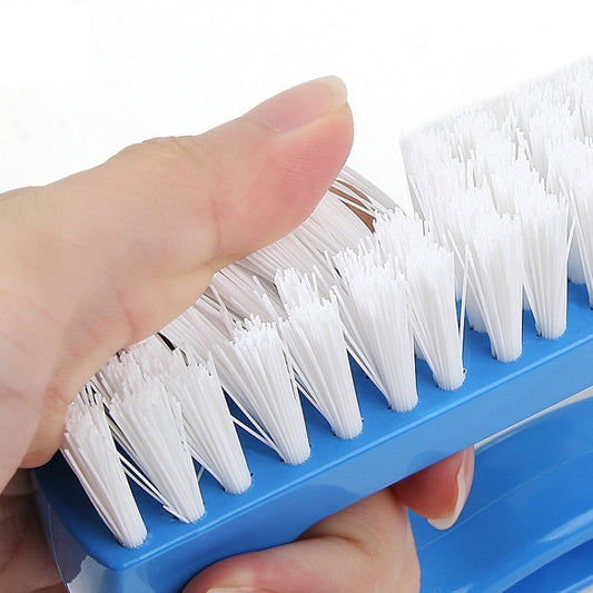 Car Interior D-shaped Seat Seam Cleaning Brush, Blue