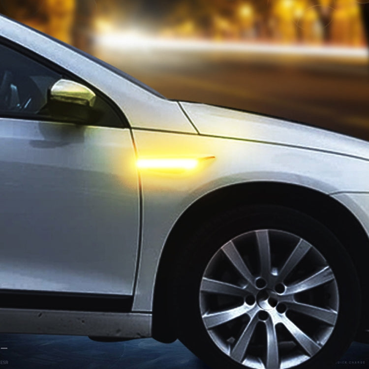 LED fender blade side marker light strip with bright white-yellow glow