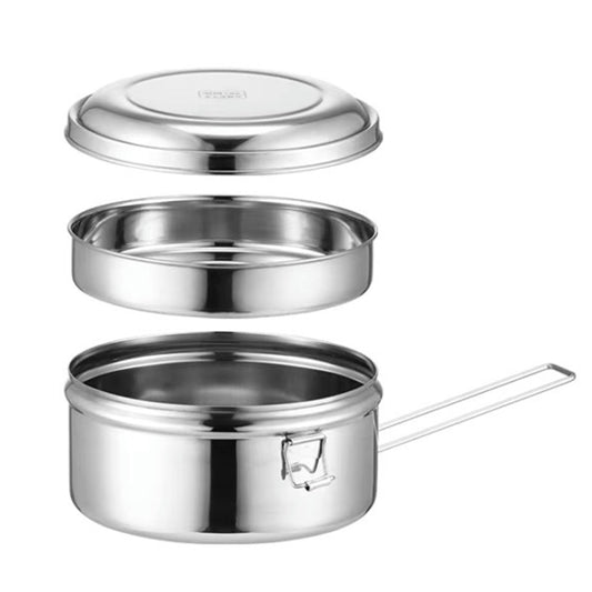 304 Stainless Steel Round Lunch Box, 14cm Single Layer, 16cm Single Layer, 14cm Double Layer, 16cm Double Layer