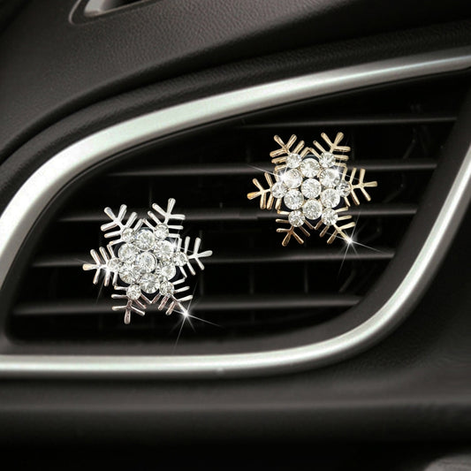 Rhinestone Metal Snowflake Car Air Vent Aromatherapy Decorative Clip