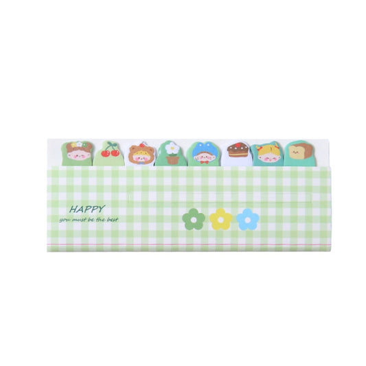120sheets /Set Kawaii Sticky Tab Note Page Marker Writable and Repositionable File Flags, Dog, Fruit, Girl, Flower, Bear, Cat