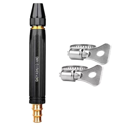 Household High Pressure Car Wash Metal Water Jet Car Brushing Booster Nozzle, 4 Connector+5m Pipe, 2 Clamps
