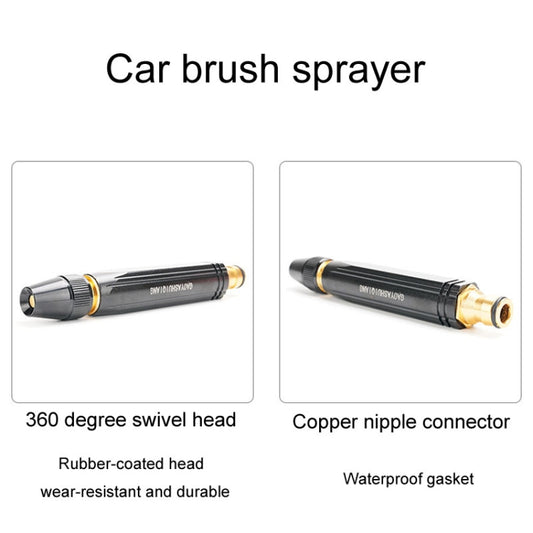 Household High Pressure Car Wash Metal Water Jet Car Brushing Booster Nozzle, 4 Connector+5m Pipe, 2 Clamps