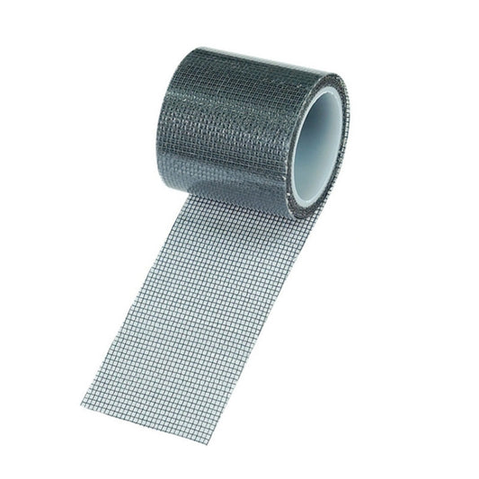 Dark gray window mosquito net screen repair mesh tape roll with adhesive backing