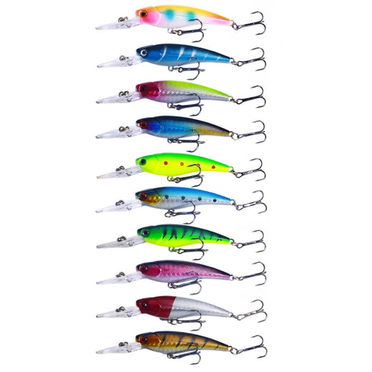 10colors /Set HENGJIA MI103 Diving Minnow Dummy Bait Biomimetic Lua Hard Lure, 9.5cm 7.2g