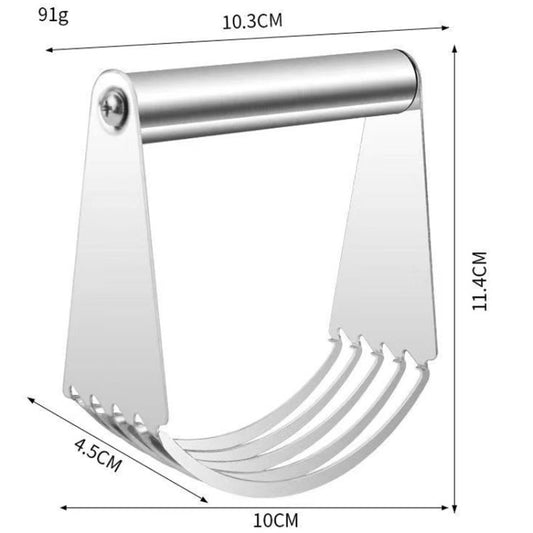 Stainless Steel Cutter 5-Layer Curved Dough Mixer Kitchen Baking Flour Cutter Gadgets