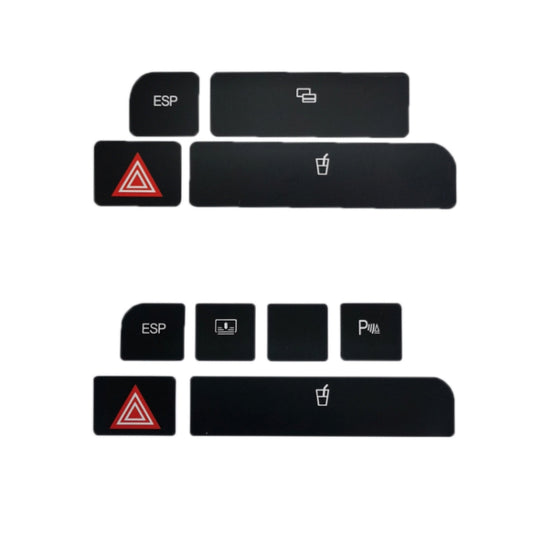 For Audi A4 Emergency/Double Flash Button Cup Holder Button Repair Sticker, Left-Hand Drive Only