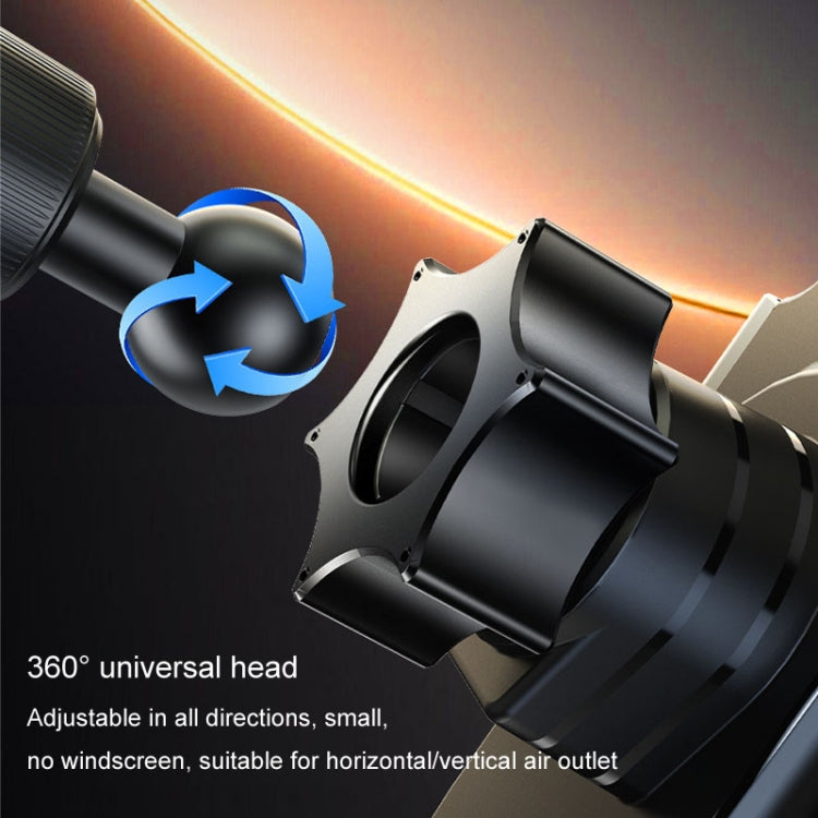 Black adjustable car wireless charging phone bracket with 360° rotating head