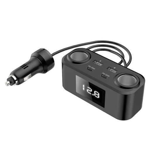 One To Four PD+QC Car Cigarette Lighter Multi-Port Mobile Phone Charger, Q5
