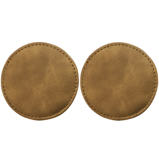 2pcs/ Set Car Suede Anti-Slip Water Coaster Car Interior Decoration