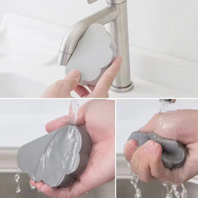 Clouds Type Absorbent Sponge Cleaner Bathroom Washbasin Limescale Preventive Cleaning Brush, Gray