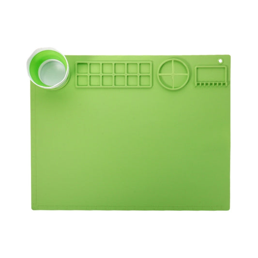 50x40cm Silicone Double Bowl Painting Pad Graffiti Oil Painting Mat Erasable and Washable Silicone Pad