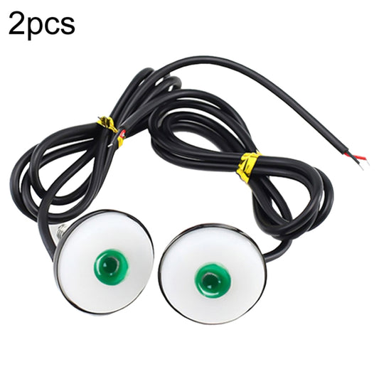 2pcs 23mm Motorcycle Eagle Eye Light Reverse Rearview Mirror Spotlight
