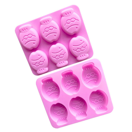 6 Grids Little Fish Shape Silicone Cake Mould Handmade Soap Mould, 6 Grids Little Fish