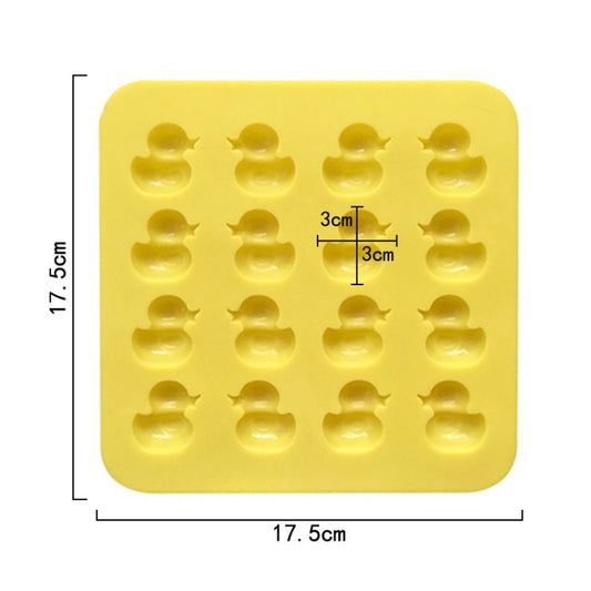 Cute Yellow Duck Silicone Chocolate Mould Fire Lacquer Wax Mold, Yellow Duck
