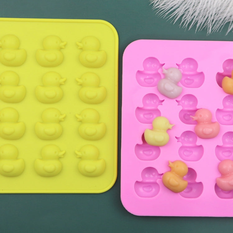 Cute Yellow Duck Silicone Chocolate Mould Fire Lacquer Wax Mold, Yellow Duck
