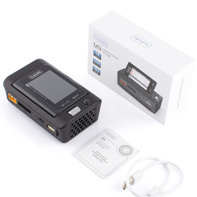 RC Li-Po balance charger kit with main unit, cable, and instruction cards