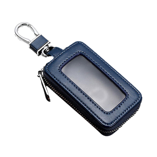 Car Remote Control Universal Visible Zipper Key Case, Royal Blue, Claret, Yellow, Black