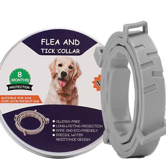 Flea and Tick Collar for Dogs Cats With Aluminum Case, 72cm Gray, 72cm Orange, 72cm Blue, 38cm Orange, 38cm Pink, 38cm Blue