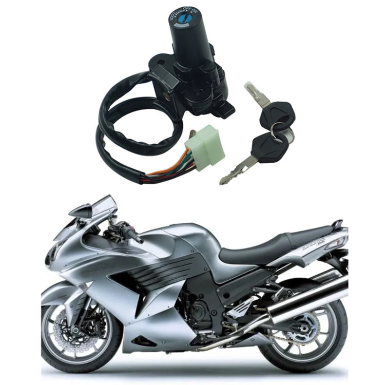 Ignition switch starter lock kit with keys and wiring harness, black