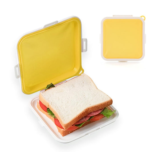 Sandwich Bread Fresh-keeping Storage Box Silicone Portable Take-out Lunch Box
