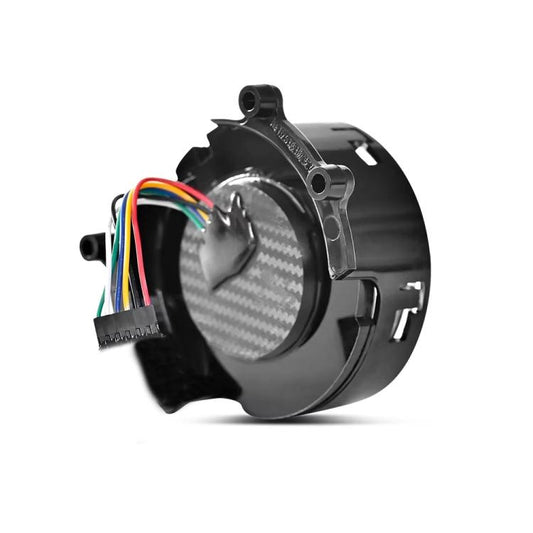 3-inch LED demon eye light with side carbon-texture plate and multi-color wire connector