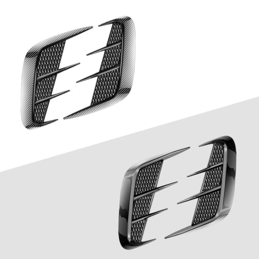 Universal Car Fender Soft Glue Decorative Car Stickers, Bright Black, Carbon Fiber