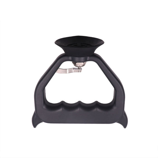 Car dent suction puller with black rubber suction cup and chrome stem