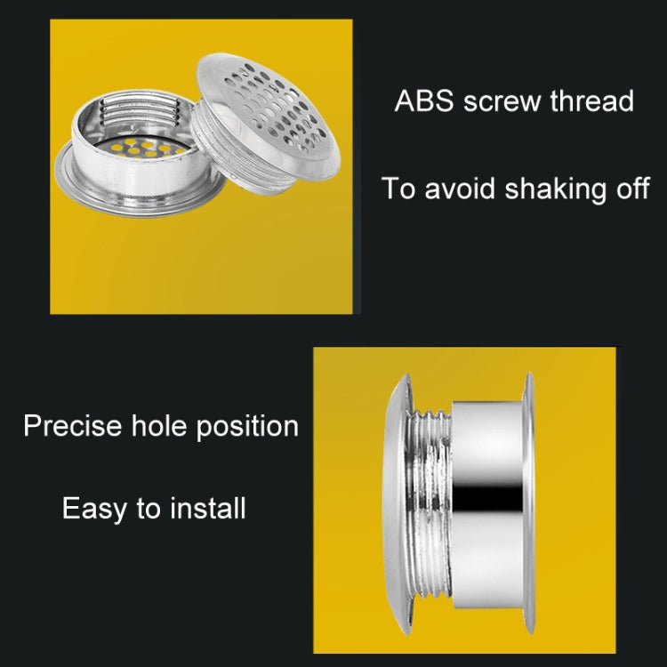 Stainless steel vent cover with ABS screw thread, precise hole placement, easy install