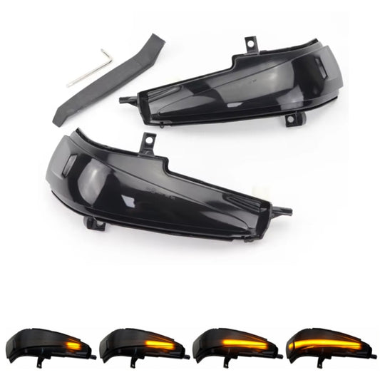 For Honda Civic MK8 Car Dynamic LED Water Flow Turn Signal Rearview Mirror Lights, Yellow Light, Blue Yellow Light