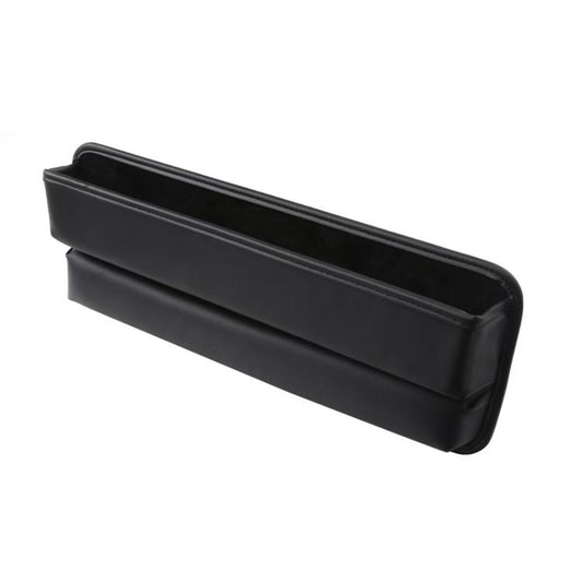 Black car seat gap storage box insert with top open slot