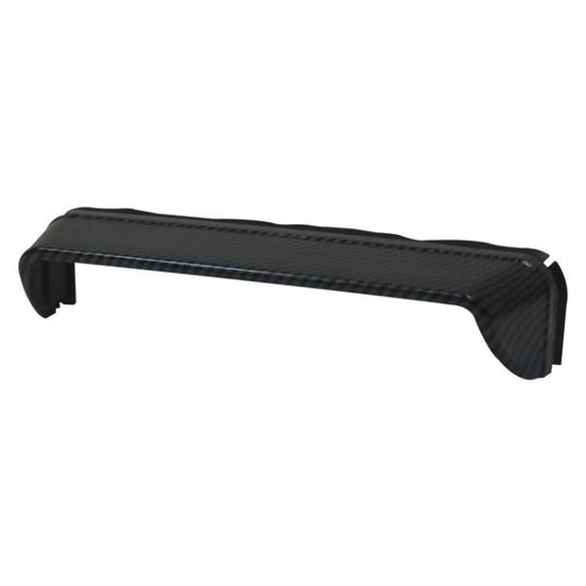 Universal sun visor for car navigation display, carbon-pattern curved bar with two end clips