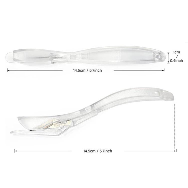 Transparent car film cutter tool with length measurements and blade storage