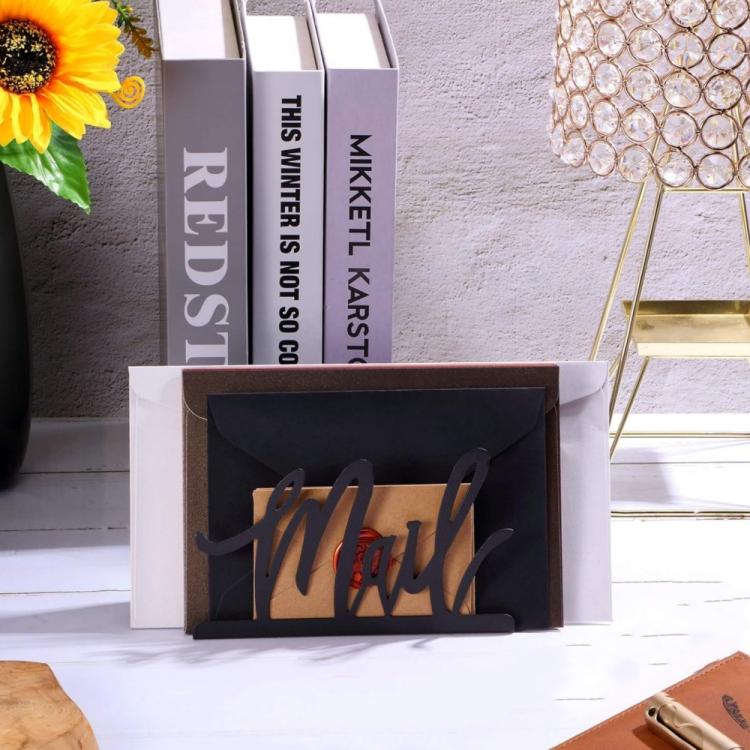 1pc Metal Mail Letter Storage Rack for Office Desks, 1pc, 2pcs