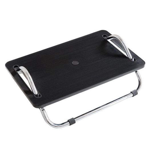 Adjustable Under Desk Foot Rest for Office Ergonomics, Anti-Cross Leg Design Foot Stool, Metal Tube Black, Metal Tube Gray