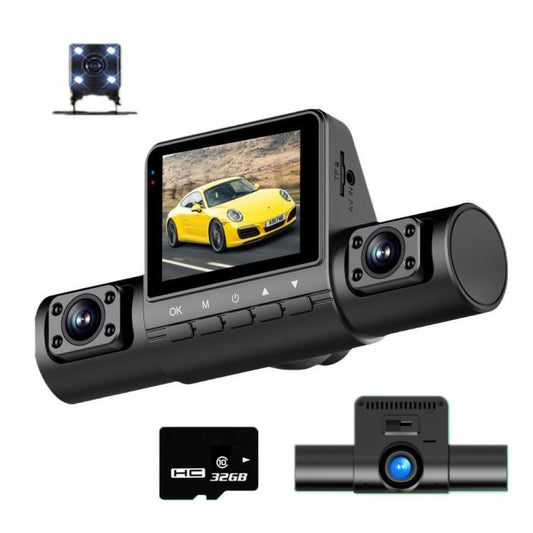 High-Definition 1080P Infrared Night Cision Parking Monitoring Driving Recorder, 3 Lenses, 4 Lenses, 4 Lenses + 32G
