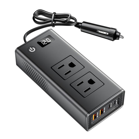 DC12V 200W Fast Charging QC3.0 PD Car Cigarette Lighter Portable Inverter, 110V US Plug, 220V Universal