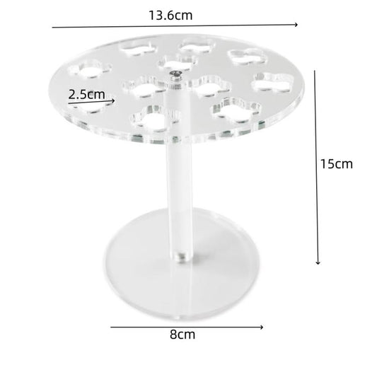 11-Hole Acrylic Wall-Mounted Scissor Barber Tool Storage Display Stand, 1pc, 2pcs