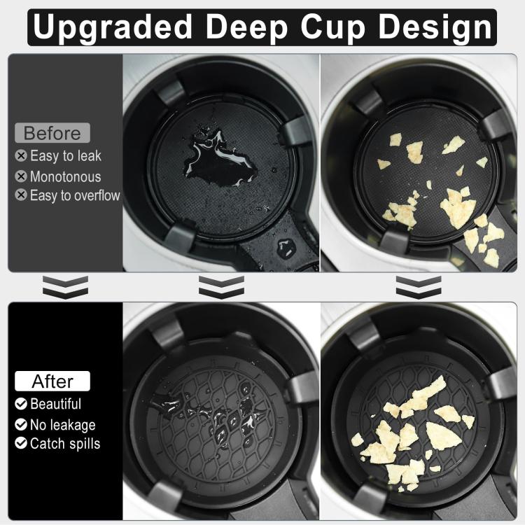 4pcs Anti-squeak Anti-slip Car Coaster With Handle