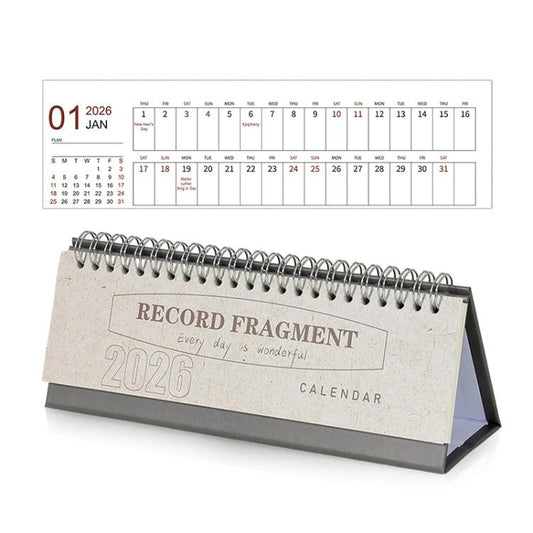 2026 Mini Desk Calendar January - December English Monthly Planner Small Aesthetic Office Calendar