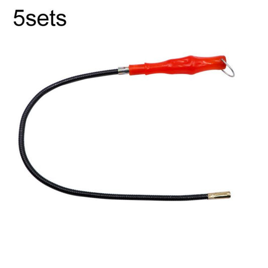 5sets Bent-Head Flexible Hose Magnetic Rod Screw Retriever, Bent-Head Flexible Hose