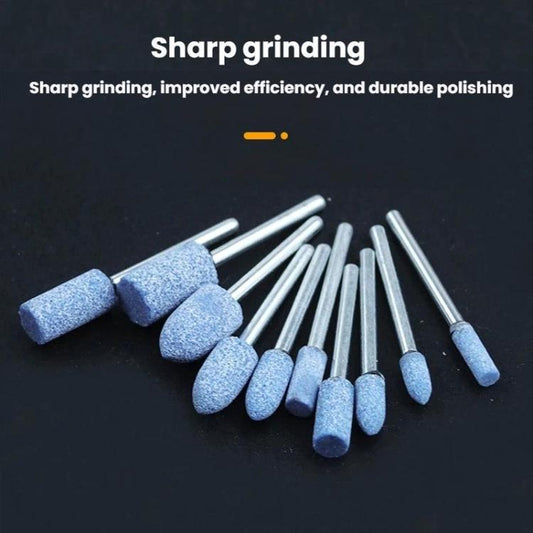 10pcs /Set 3mm Shank Flint Wheel Sanding Head Polishing Head, 10pcs /Set Pink, 10pcs /Set Blue