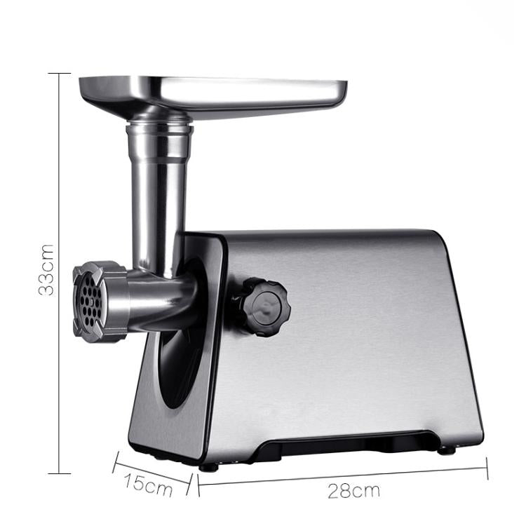 Stainless steel electric meat grinder with side grinding head and control knob base
