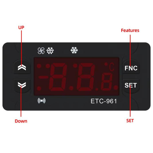220V ETC-961 Temperature Controller With Refrigeration Defrost Alarm Calibration Functions, ETC-961 220V