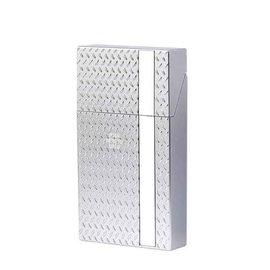 Elegant Vertical Stripe Cigarette Case 20-Count Moisture-Proof Slim Cigarette Holder