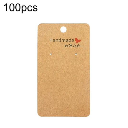 100pcs Earring & Necklace Display Card Jewelry Label