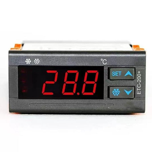 ETC-200+ Digital Temperature Controller with Refrigeration, Heating, Defrost Delay & Alarm, 220V English Version, 110V English Version