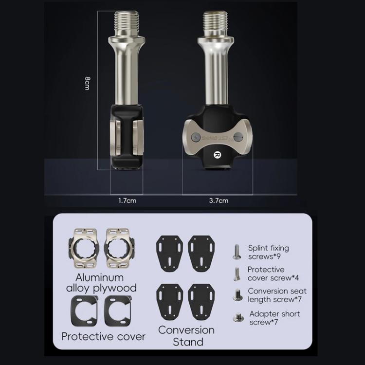 Bicycle pedal set diagram showing silver axles and black double-sided platform plates