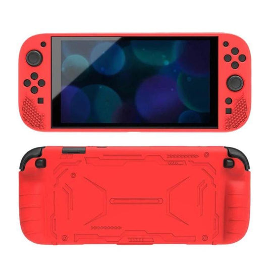 Red silicone protective case for Nintendo Switch 2, shockproof shell with cutouts